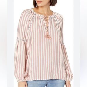 Paige Jovannie Blouse Pink White Boho Women’s XS
